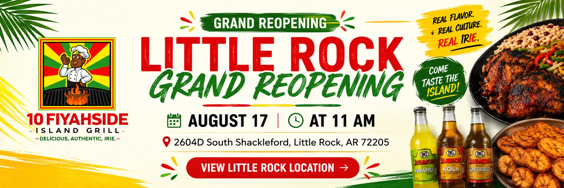 Little Rock Grand Reopening — Monday, August 17 at 11 AM. 2604D South Shackleford, Little Rock, AR 72205.